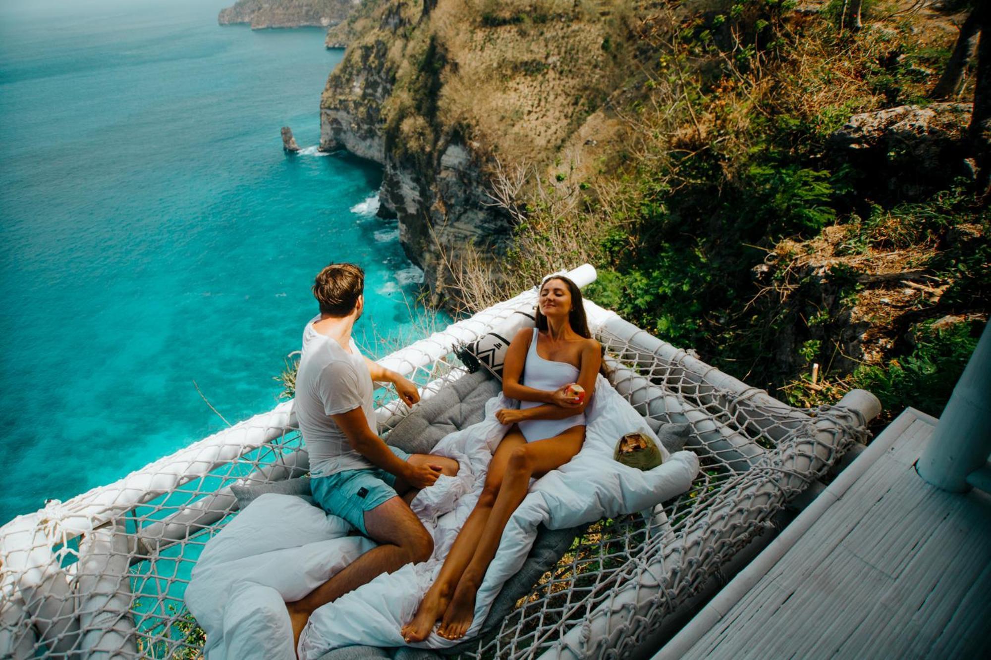 Tropical Glamping Nusa Penida Diamond Beach - Cliff Side Edge Polilit Eksteriør billede